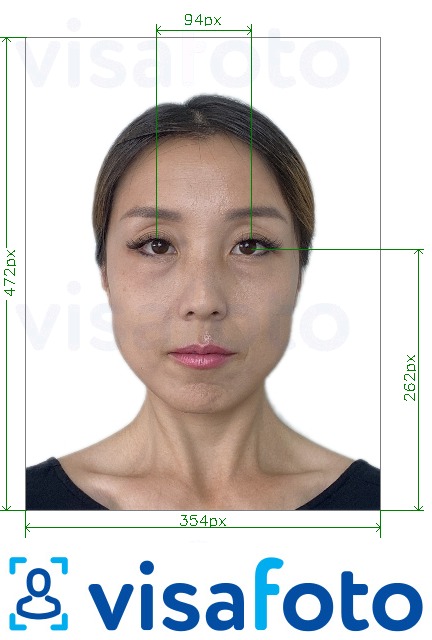 写真の例 中国354x472ピクセル、交差線に注目 正確なサイズ仕様に