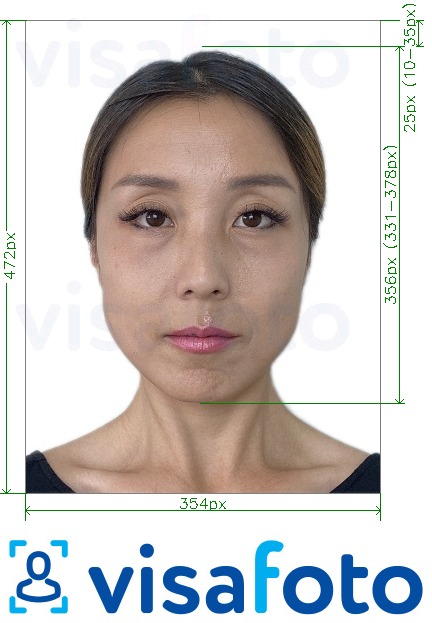 写真の例 中国パスポートオンライン354x472 ピクセル 正確なサイズ仕様に