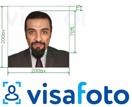 写真の例 enjazit.com.saを介したサウジアラビアのe-visaオンライン 正確なサイズ仕様に